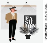 fashion background elegant man... | Shutterstock .eps vector #2160413003