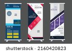 rolled standee banners... | Shutterstock .eps vector #2160420823