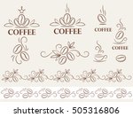 set of coffee logo and design... | Shutterstock .eps vector #505316806
