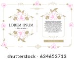 set of floral design elements.... | Shutterstock .eps vector #634653713