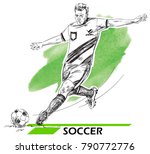 soccer  football player... | Shutterstock .eps vector #790772776