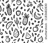 vector tropical fruit... | Shutterstock .eps vector #1183682830
