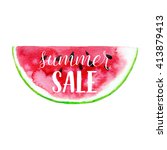 summer sale greeting banner.... | Shutterstock .eps vector #413879413