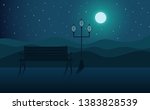 night garden moon landscape... | Shutterstock .eps vector #1383828539