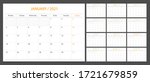 calendar 2021 week start monday ... | Shutterstock .eps vector #1721679859