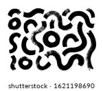 black paint brush strokes... | Shutterstock .eps vector #1621198690