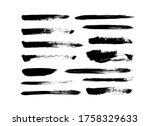vector grungy paint brush... | Shutterstock .eps vector #1758329633