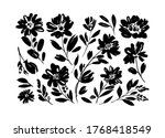 spring flowers hand drawn... | Shutterstock .eps vector #1768418549