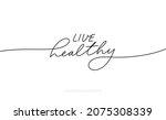 live healthy vector lettering... | Shutterstock .eps vector #2075308339