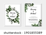 save the date wedding invite... | Shutterstock .eps vector #1901855389