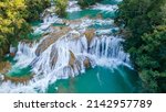 Small photo of Agua Azul Waterfalls in Chiapas, Mexico. Aerial View