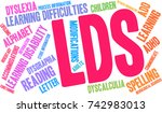 lds word cloud on a white... | Shutterstock .eps vector #742983013