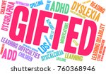 gifted learning difficulties... | Shutterstock .eps vector #760368946