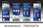 roll up banner stand template... | Shutterstock .eps vector #740232076