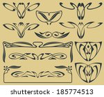 vector set of abstract elements ... | Shutterstock .eps vector #185774513