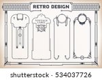 vintage frame design for labels ... | Shutterstock .eps vector #534037726