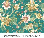 tropical fantasy floral... | Shutterstock .eps vector #1197846616