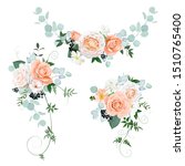 3 beautiful bouquets with... | Shutterstock .eps vector #1510765400