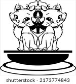 vector  image of cat logo ... | Shutterstock .eps vector #2173774843