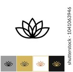 Lotus Icon Line Style  Lotos...