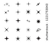 star icons. twinkling stars.... | Shutterstock .eps vector #1221753043