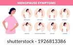 menopause symptoms. woman... | Shutterstock .eps vector #1926813386
