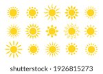 summer flat sun logo. yellow... | Shutterstock .eps vector #1926815273