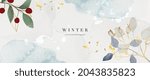Winter Background Design  With...