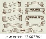 vector vintage labels and... | Shutterstock .eps vector #478297783