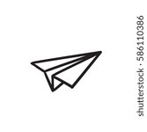Paper Airplane Vector Sketch...