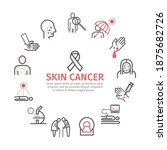 skin cancer icons. symptoms.... | Shutterstock .eps vector #1875682726