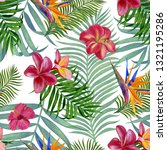 floral tropical seamless... | Shutterstock . vector #1321195286