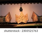 Small photo of puppet or Wayang kulit is one of the arts in Central Java. made of cowhide