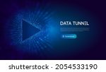 triangle tunnel big data vector ... | Shutterstock .eps vector #2054533190