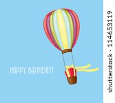 birthday card with airship | Shutterstock .eps vector #114653119