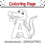 Alligator Coloring Page For...