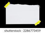 Blank note paper with yellow...