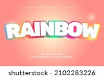 rainbow editable text effect... | Shutterstock .eps vector #2102283226