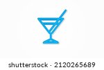 cocktail glass umbrella  juice... | Shutterstock .eps vector #2120265689