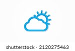 weather  sun and cloud 3d line... | Shutterstock .eps vector #2120275463