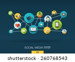 social media network. growth... | Shutterstock .eps vector #260768543