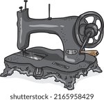 Vintage Sewing Antique Machine...
