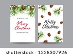 christmas greeting card... | Shutterstock .eps vector #1228307926