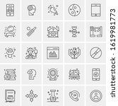 25 universal icons vector... | Shutterstock .eps vector #1619981773