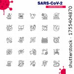 coronavirus prevention 25 icon... | Shutterstock .eps vector #1755404870