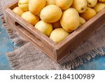 Box Of Fresh Ripe Apricots With ...
