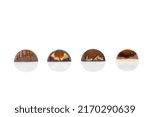 Chocolate Bonbons on white backgrounds.