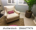 Relaxing White Easy Chair With...