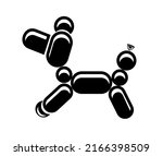 toy balloon dog. clown animal... | Shutterstock .eps vector #2166398509