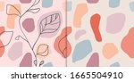 abstract patterns set  with... | Shutterstock .eps vector #1665504910